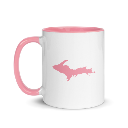 Michigan Upper Peninsula Mug | Color Accent - Pink