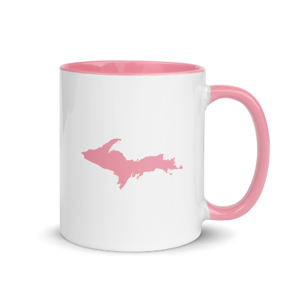 Michigan Upper Peninsula Mug | Color Accent - Pink