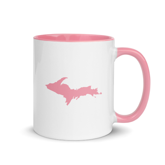 Michigan Upper Peninsula Mug | Color Accent - Pink