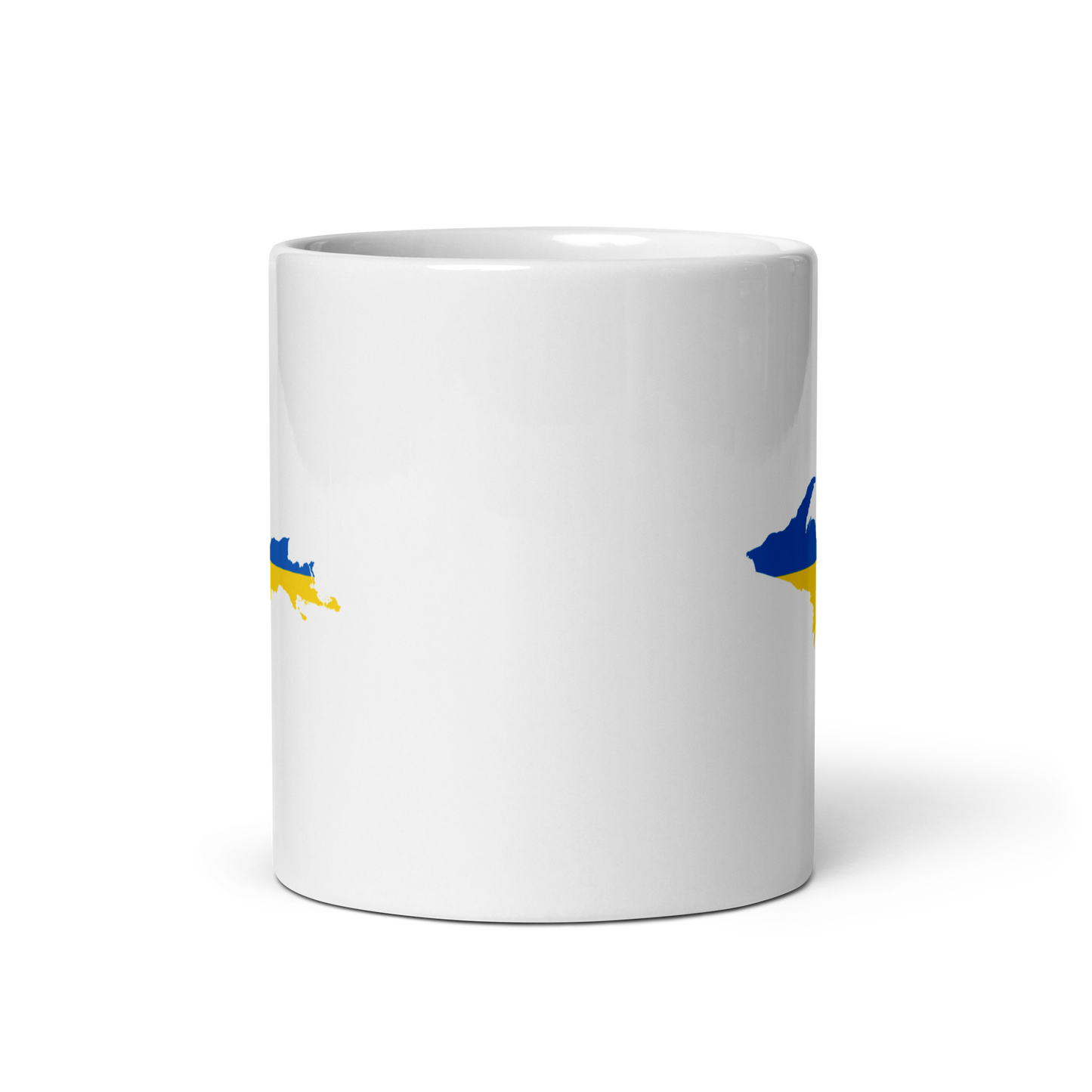 Michigan Upper Peninsula Mug (w/ UP Ukraine Flag Outline)