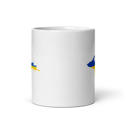 Michigan Upper Peninsula Mug (w/ UP Ukraine Flag Outline)