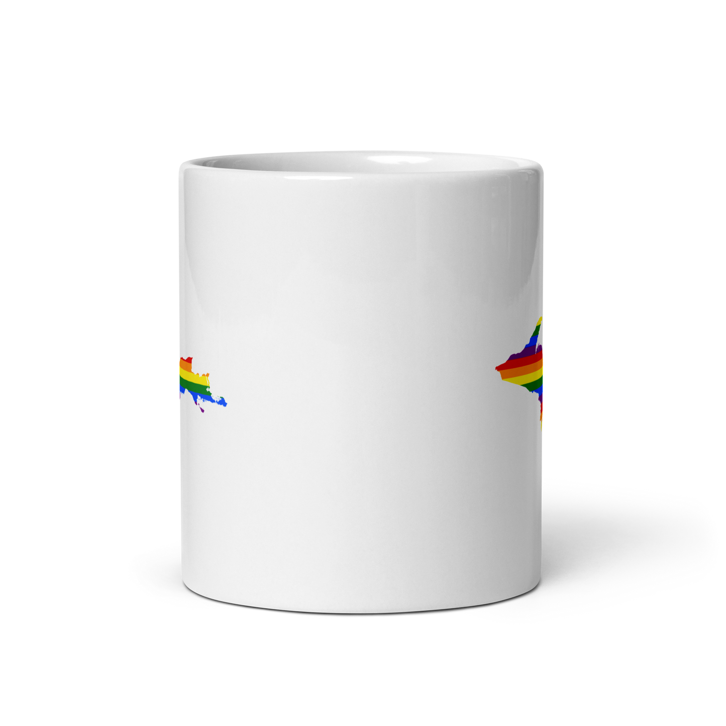 Michigan Upper Peninsula Mug (w/ UP Pride Flag Outline)