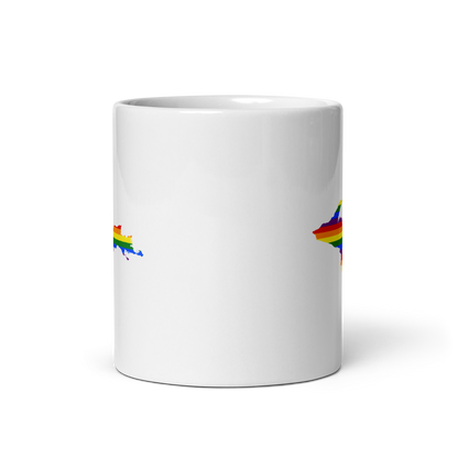 Michigan Upper Peninsula Mug (w/ UP Pride Flag Outline)