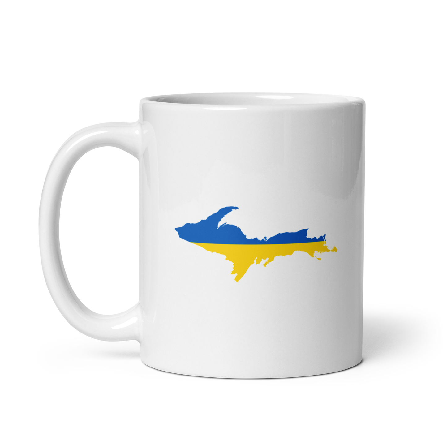 Michigan Upper Peninsula Mug (w/ UP Ukraine Flag Outline)