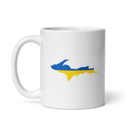 Michigan Upper Peninsula Mug (w/ UP Ukraine Flag Outline)