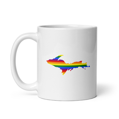 Michigan Upper Peninsula Mug (w/ UP Pride Flag Outline)