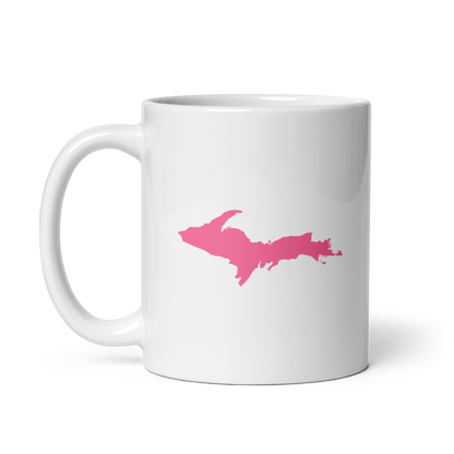 Michigan Upper Peninsula Mug (w/ Pink UP Outline)