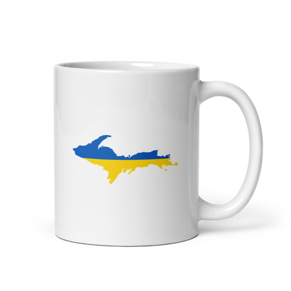 Michigan Upper Peninsula Mug (w/ UP Ukraine Flag Outline)