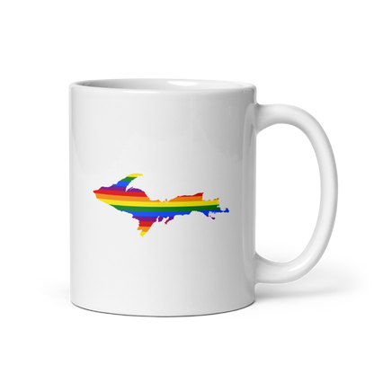 Michigan Upper Peninsula Mug (w/ UP Pride Flag Outline)