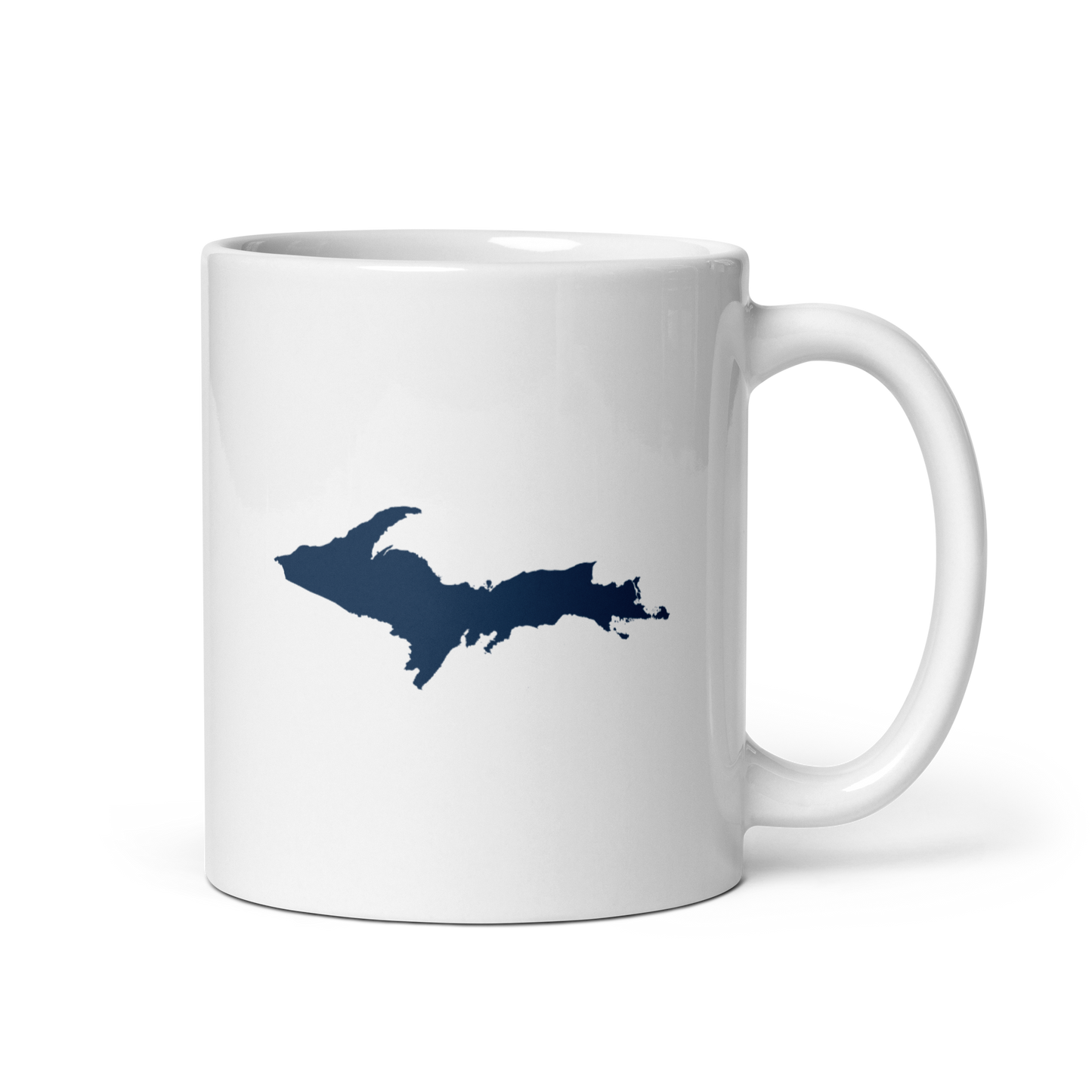 Michigan Upper Peninsula Mug (w/ Navy UP Outline)