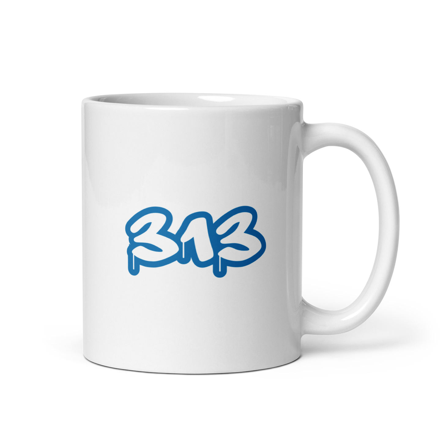 Detroit '313' Mug (Azure Tag Font)