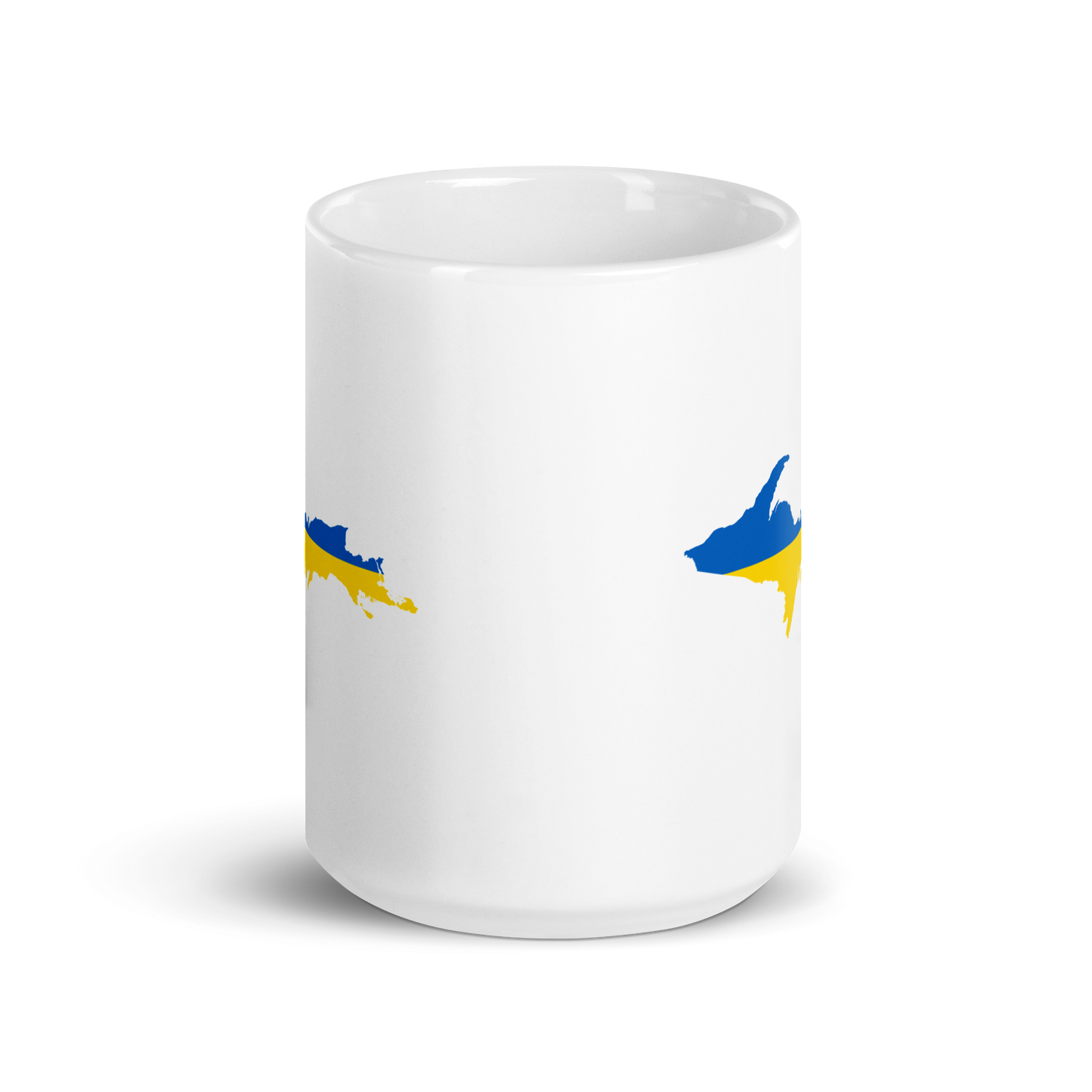 Michigan Upper Peninsula Mug (w/ UP Ukraine Flag Outline)