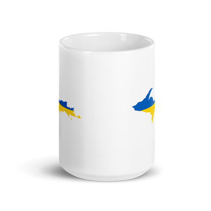 Michigan Upper Peninsula Mug (w/ UP Ukraine Flag Outline)