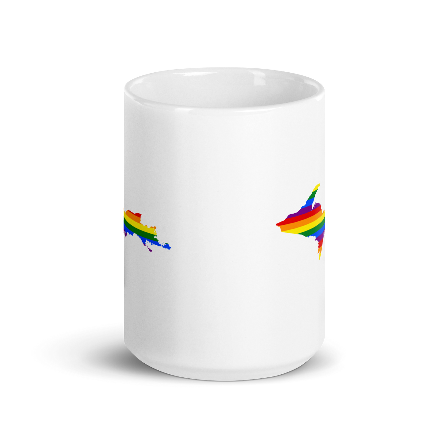 Michigan Upper Peninsula Mug (w/ UP Pride Flag Outline)