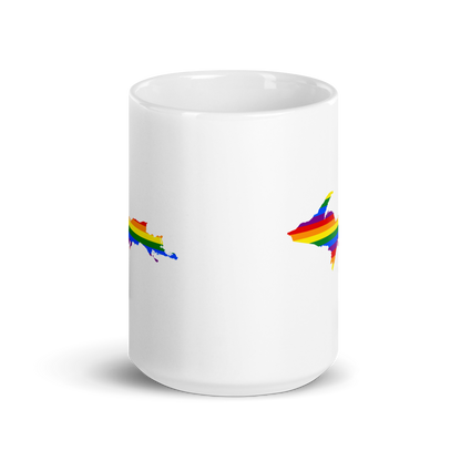 Michigan Upper Peninsula Mug (w/ UP Pride Flag Outline)