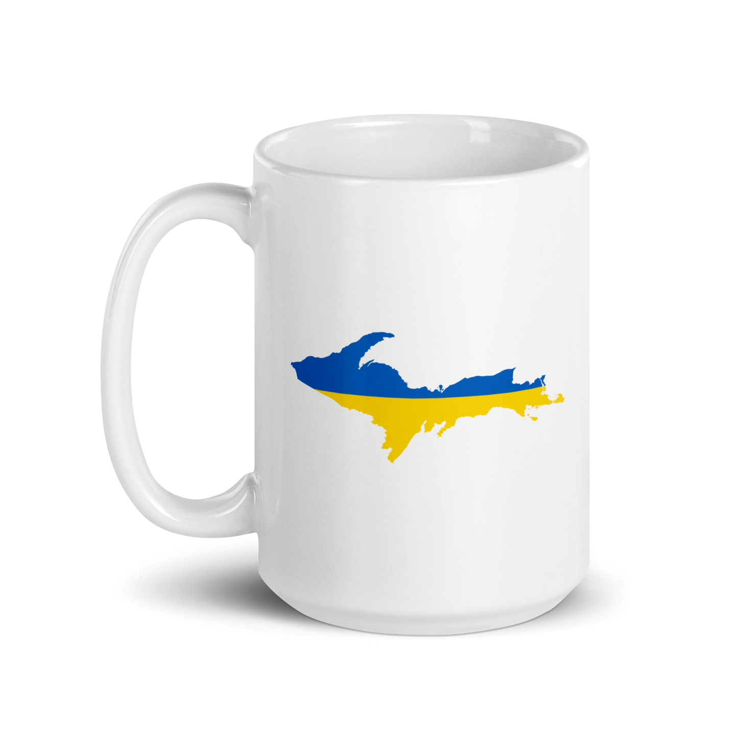 Michigan Upper Peninsula Mug (w/ UP Ukraine Flag Outline)