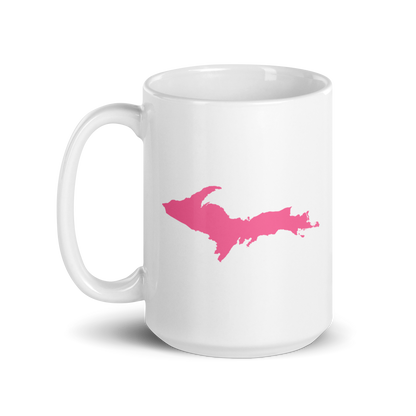 Michigan Upper Peninsula Mug (w/ Pink UP Outline)