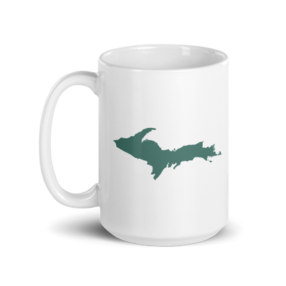 Michigan Upper Peninsula Mug (w/ Copper Green UP Outline)