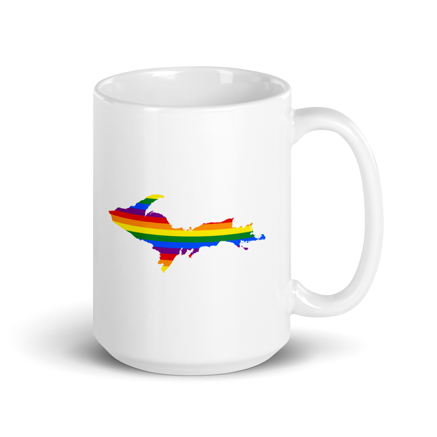 Michigan Upper Peninsula Mug (w/ UP Pride Flag Outline)