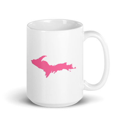 Michigan Upper Peninsula Mug (w/ Pink UP Outline)