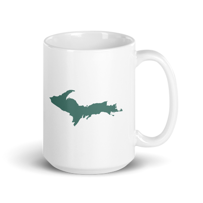 Michigan Upper Peninsula Mug (w/ Copper Green UP Outline)