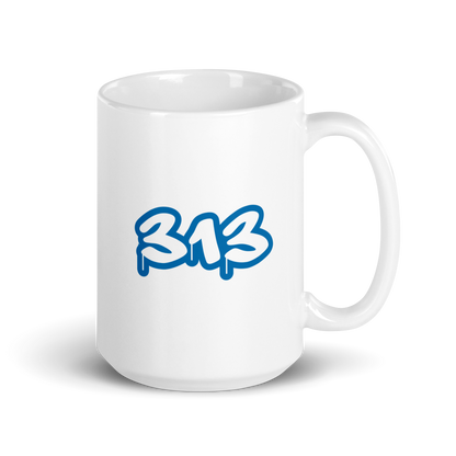 Detroit '313' Mug (Azure Tag Font)