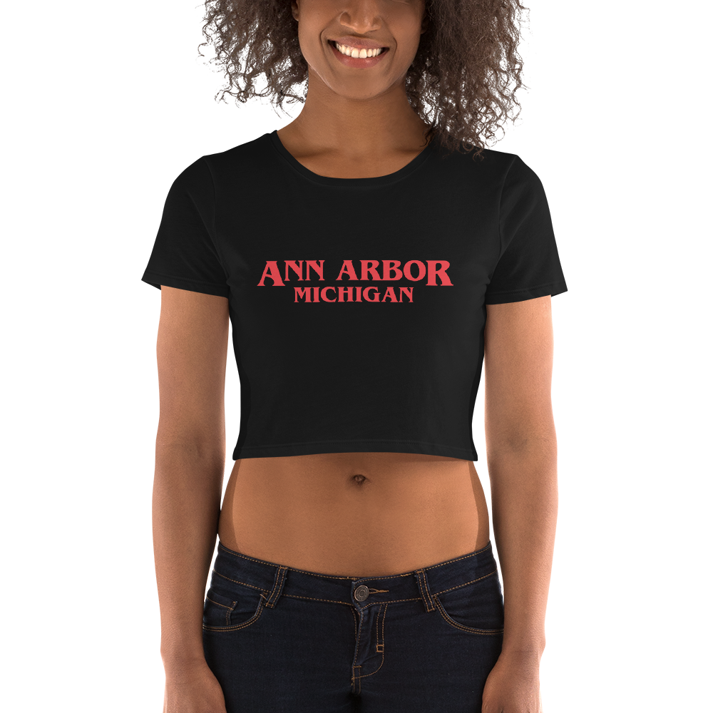 'Ann Arbor Michigan' Crop Top (1980s Drama Parody)