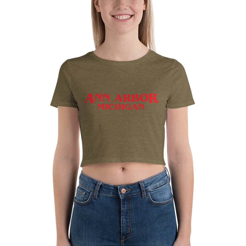 'Ann Arbor Michigan' Crop Top (1980s Drama Parody)