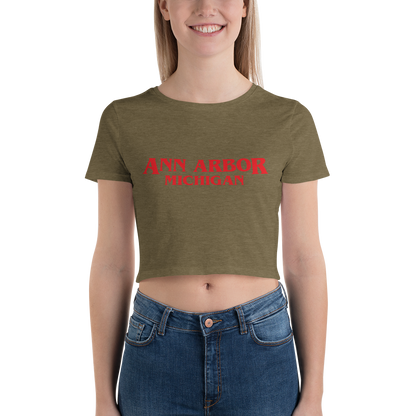 'Ann Arbor Michigan' Crop Top (1980s Drama Parody)