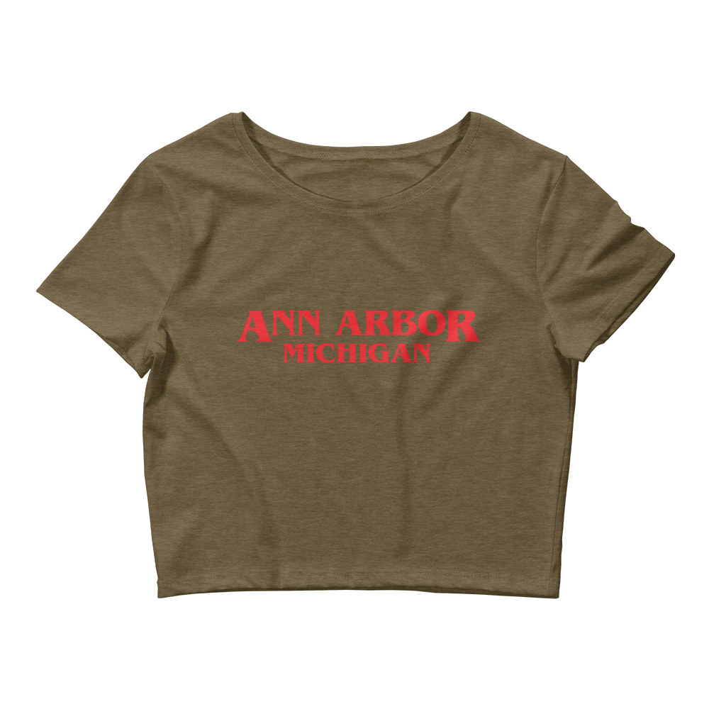 'Ann Arbor Michigan' Crop Top (1980s Drama Parody)