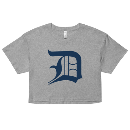 Detroit 'Old English D' Relaxed Crop Top