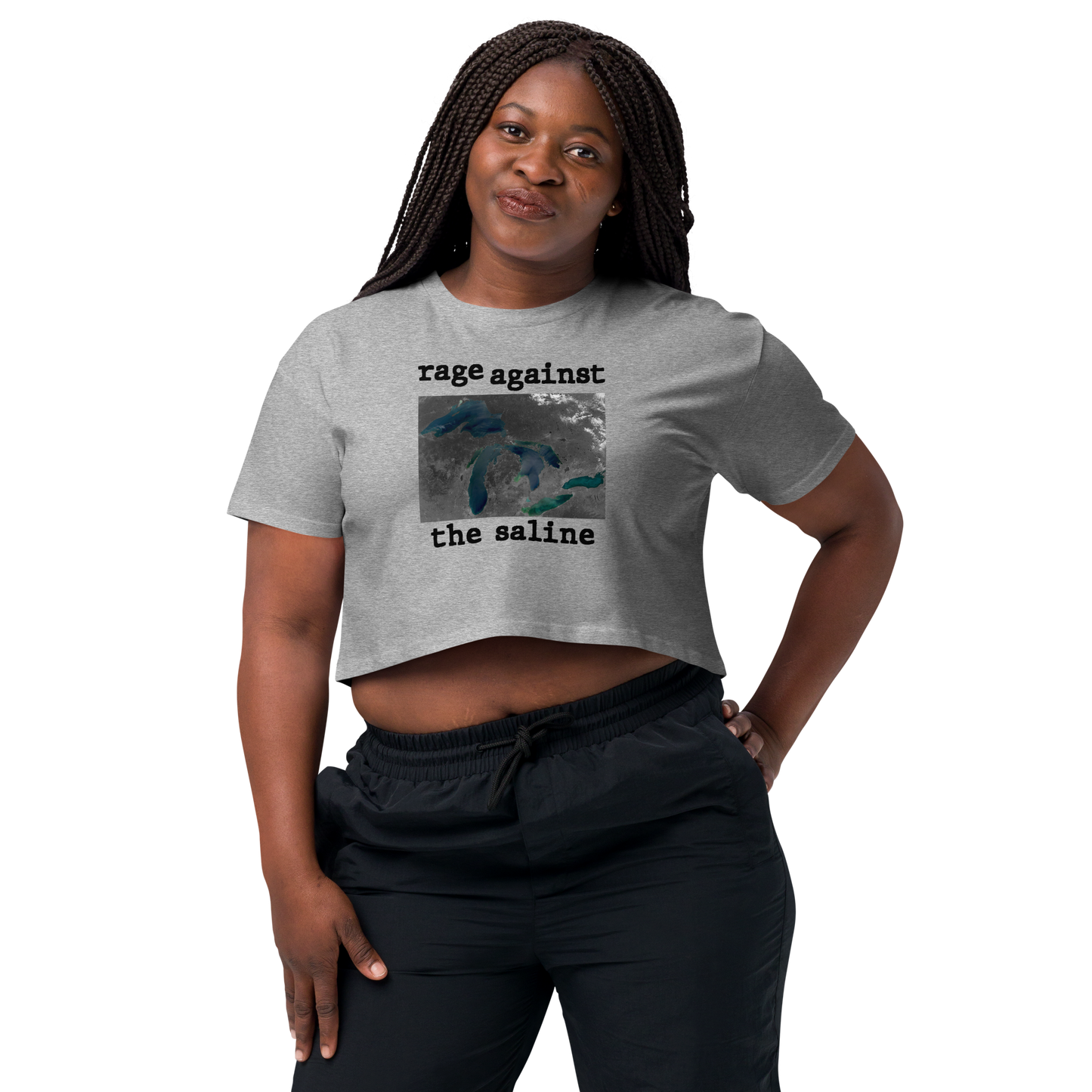 Great Lakes 'Rage Against the Saline' Relaxed Crop Top