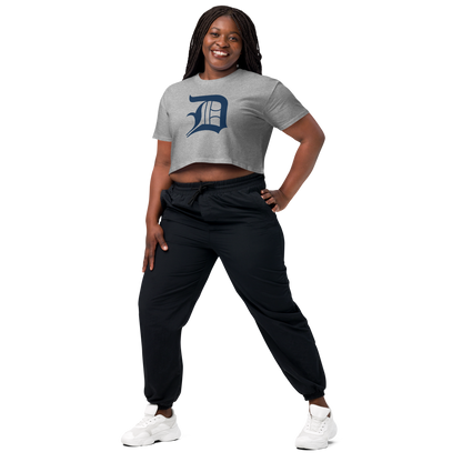 Detroit 'Old English D' Relaxed Crop Top