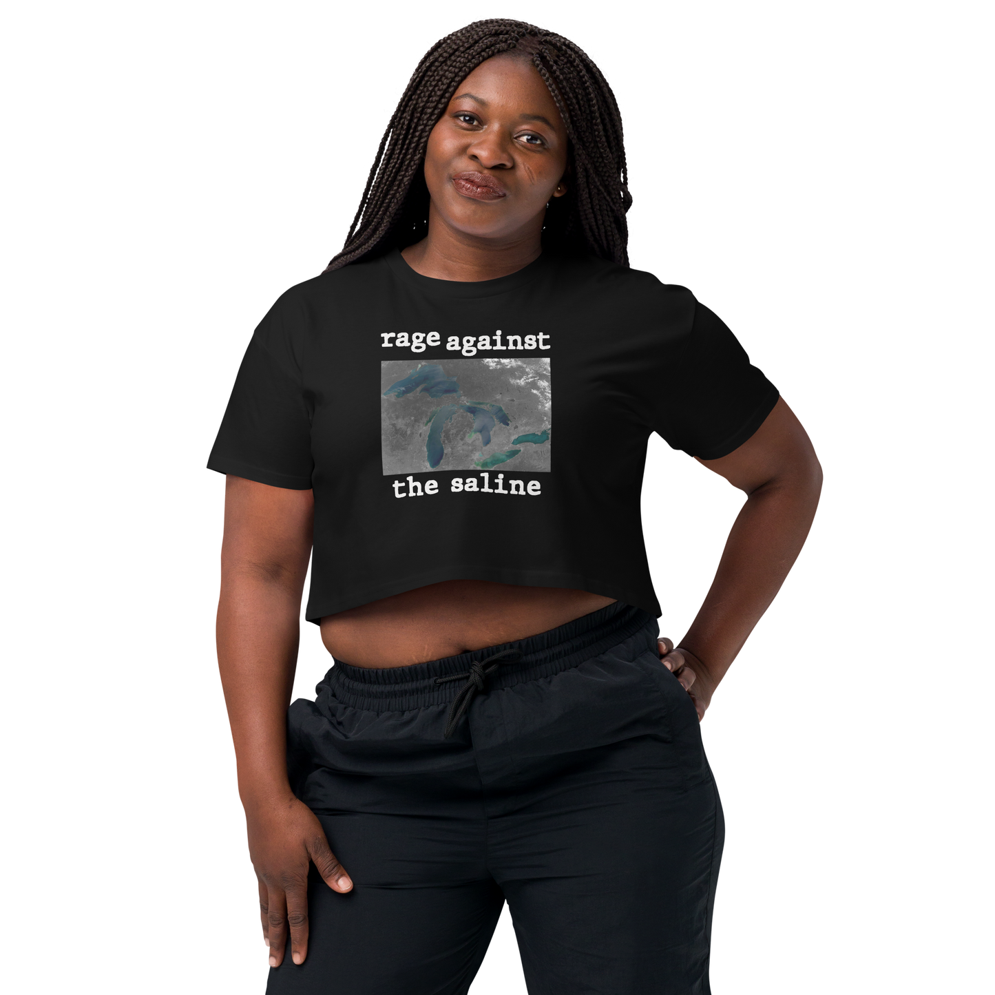 Great Lakes 'Rage Against the Saline' Relaxed Crop Top