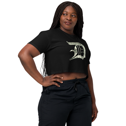 Detroit 'Old English D' Relaxed Crop Top (Benjamins Edition)