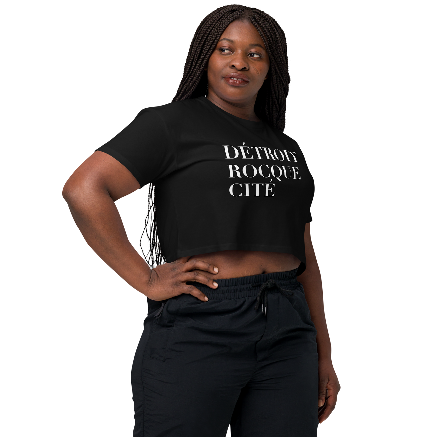 'Détroit Rocque Cité' Relaxed Crop Top