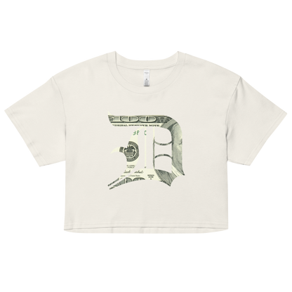 Detroit 'Old English D' Relaxed Crop Top (Benjamins Edition)