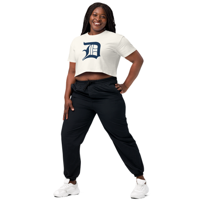 Detroit 'Old English D' Relaxed Crop Top