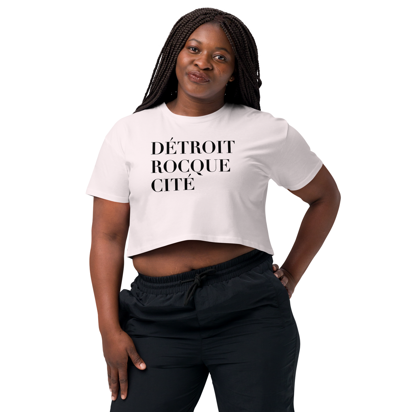 'Détroit Rocque Cité' Relaxed Crop Top