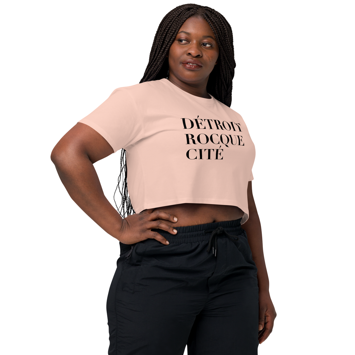 'Détroit Rocque Cité' Relaxed Crop Top