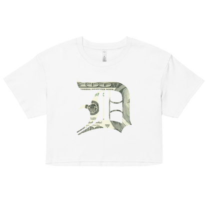 Detroit 'Old English D' Relaxed Crop Top (Benjamins Edition)