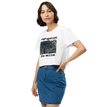 Great Lakes 'Rage Against the Saline' Relaxed Crop Top