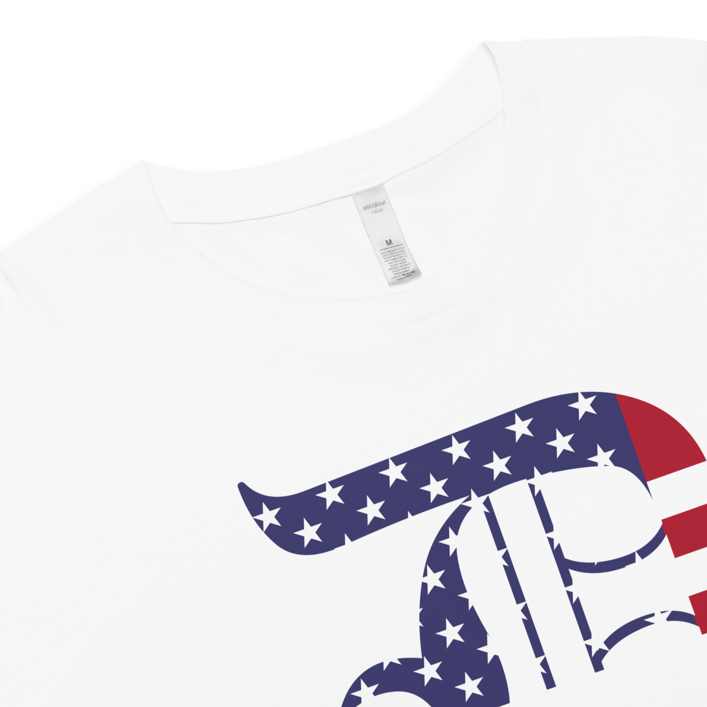 Detroit 'Old English D' Relaxed Crop Top (Patriotic Edition)