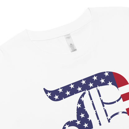 Detroit 'Old English D' Relaxed Crop Top (Patriotic Edition)