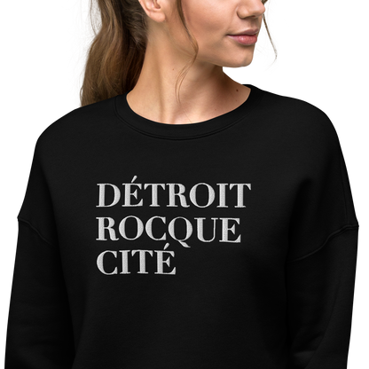 'Détroit Rocque Cité' Cropped Sweatshirt