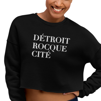 'Détroit Rocque Cité' Cropped Sweatshirt