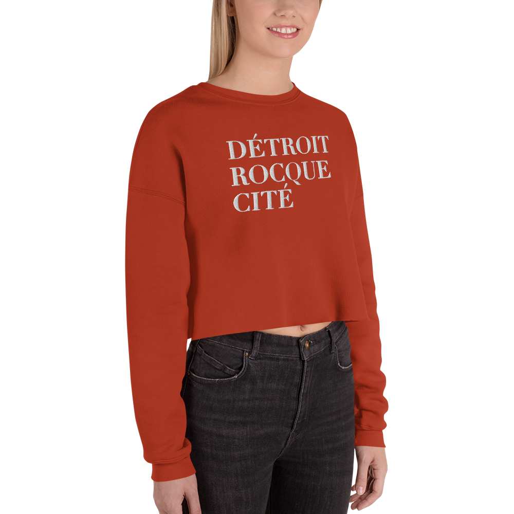 'Détroit Rocque Cité' Cropped Sweatshirt