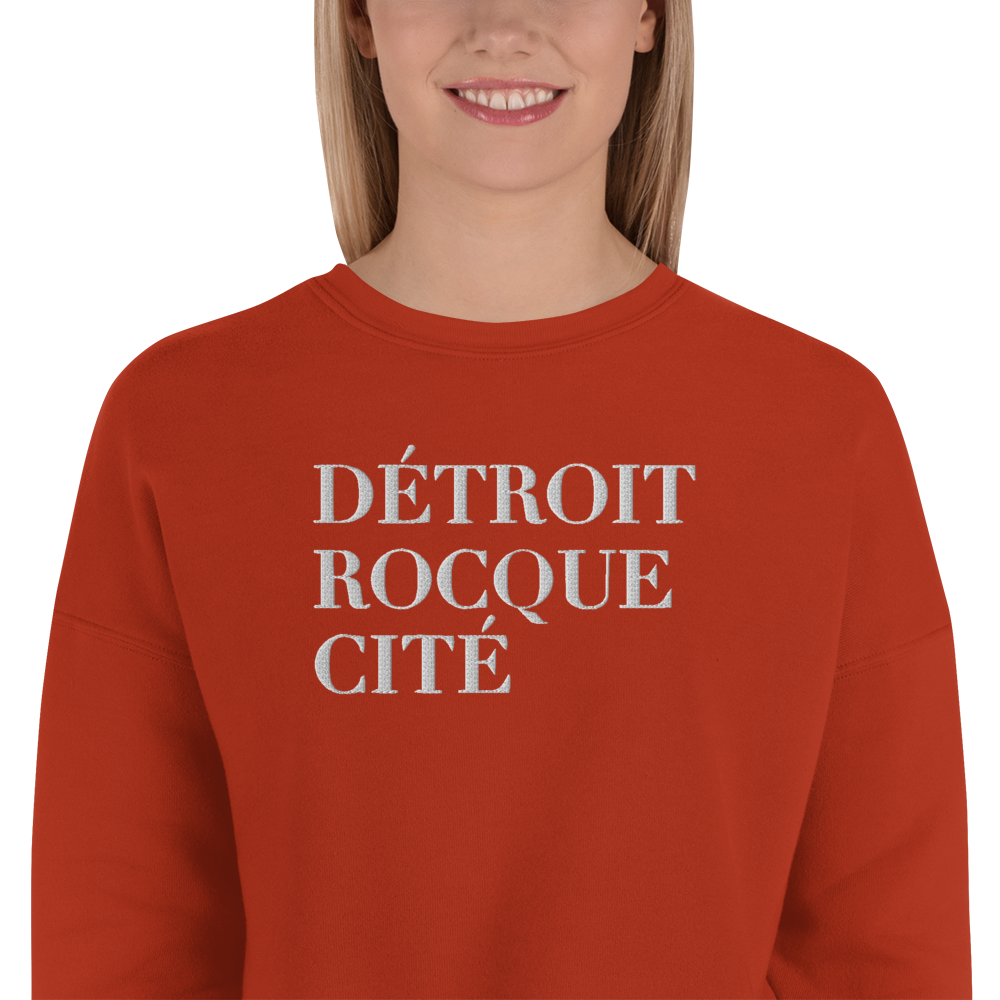 'Détroit Rocque Cité' Cropped Sweatshirt