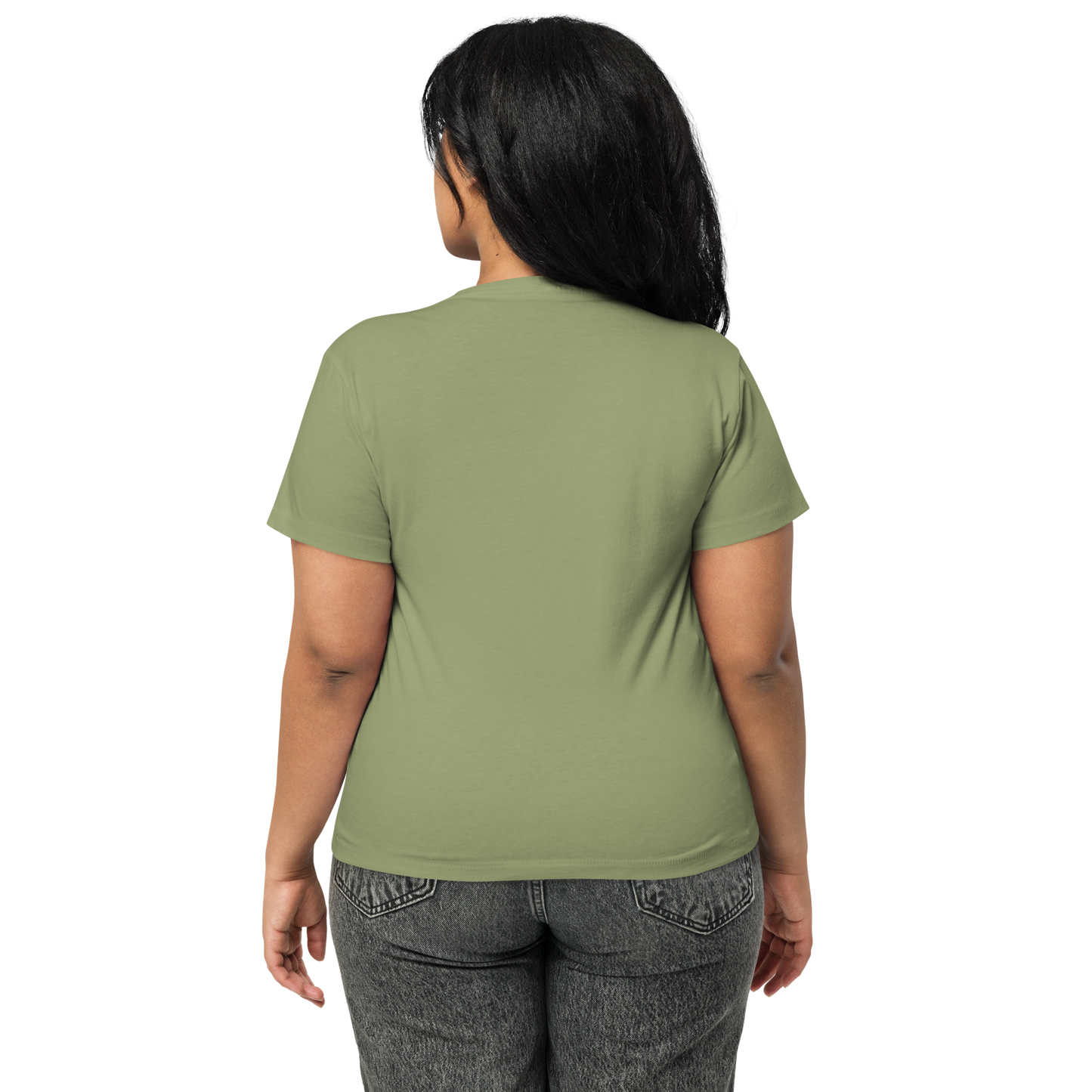 Michigan Upper Peninsula T-Shirt (w/ Green UP Outline) | Women's High-Waisted