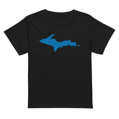 Michigan Upper Peninsula T-Shirt (w/ Azure UP Outline) | Women's High-Waisted